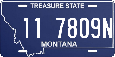 MT license plate 117809N