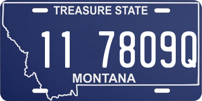 MT license plate 117809Q