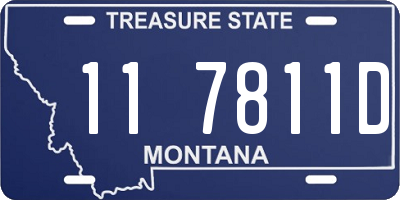 MT license plate 117811D