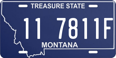 MT license plate 117811F