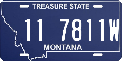 MT license plate 117811W