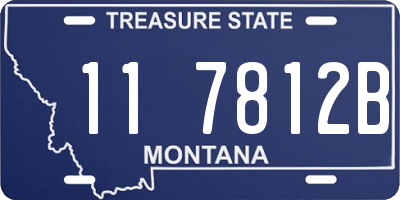 MT license plate 117812B