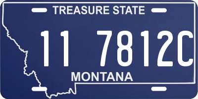 MT license plate 117812C