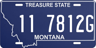 MT license plate 117812G