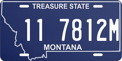 MT license plate 117812M