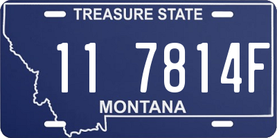 MT license plate 117814F