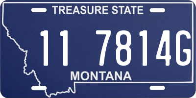 MT license plate 117814G