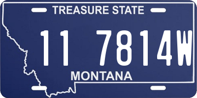 MT license plate 117814W