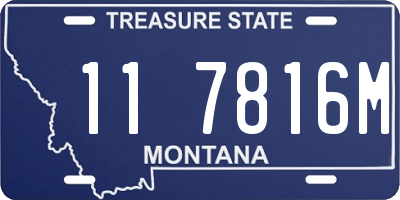 MT license plate 117816M