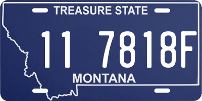 MT license plate 117818F