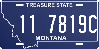 MT license plate 117819C