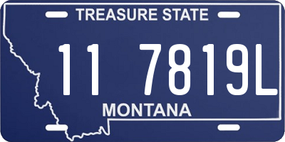 MT license plate 117819L