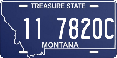 MT license plate 117820C