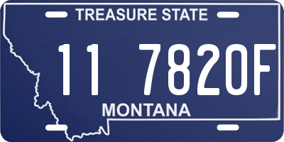 MT license plate 117820F