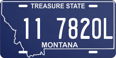 MT license plate 117820L