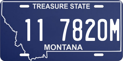 MT license plate 117820M