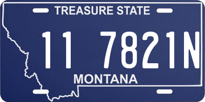 MT license plate 117821N