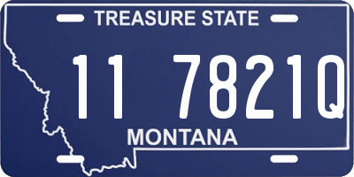 MT license plate 117821Q