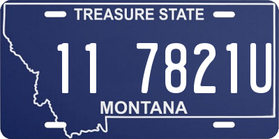 MT license plate 117821U