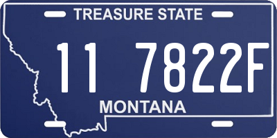 MT license plate 117822F