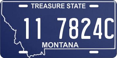 MT license plate 117824C