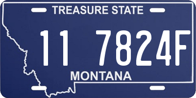 MT license plate 117824F