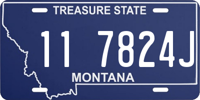 MT license plate 117824J