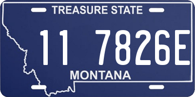 MT license plate 117826E