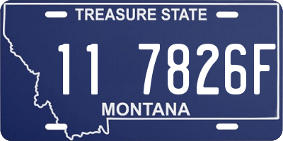 MT license plate 117826F