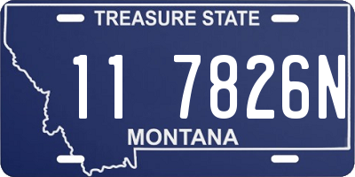 MT license plate 117826N
