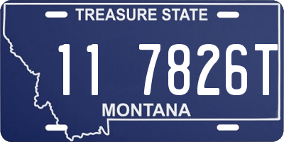 MT license plate 117826T