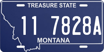 MT license plate 117828A