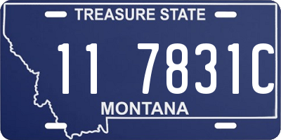 MT license plate 117831C