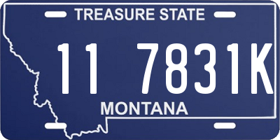 MT license plate 117831K