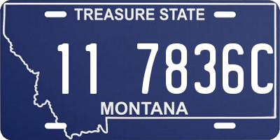 MT license plate 117836C