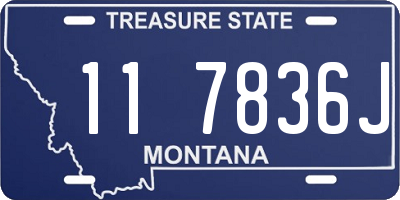 MT license plate 117836J