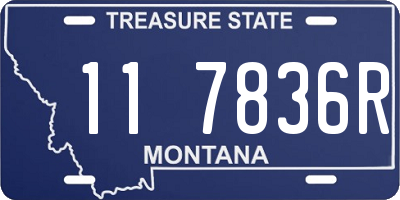 MT license plate 117836R