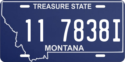 MT license plate 117838I