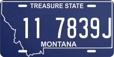 MT license plate 117839J