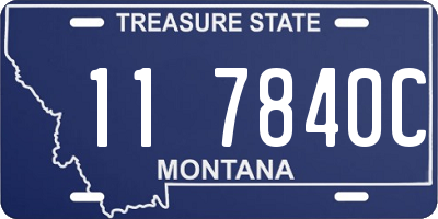 MT license plate 117840C