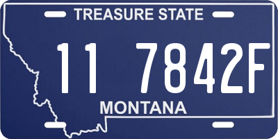 MT license plate 117842F