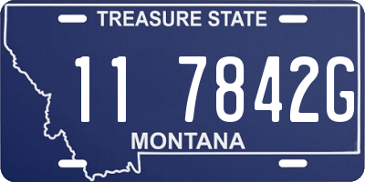 MT license plate 117842G