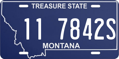 MT license plate 117842S