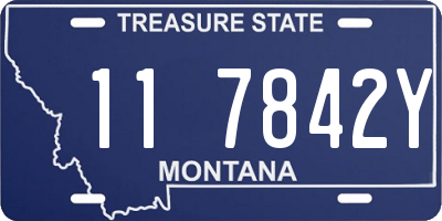 MT license plate 117842Y
