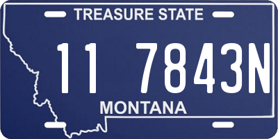 MT license plate 117843N