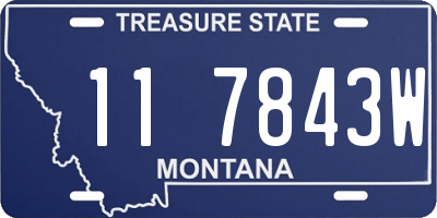 MT license plate 117843W