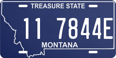 MT license plate 117844E