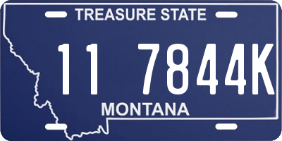 MT license plate 117844K