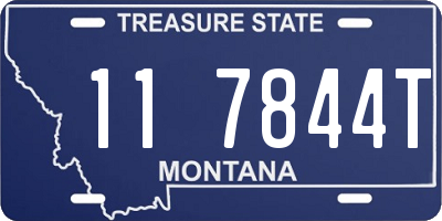 MT license plate 117844T