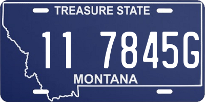 MT license plate 117845G
